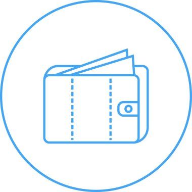 Cüzdan vektör satırı simgesigüzel Para