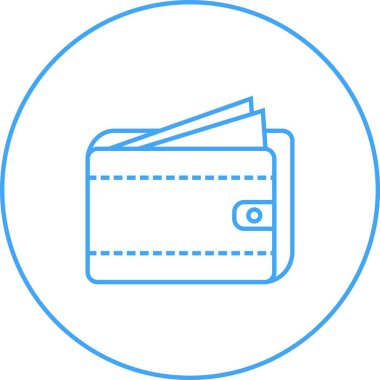 Cüzdan vektör satırı simgesigüzel Para