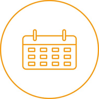 Güzel Takvim vektör satırı simgesi