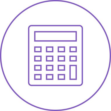 Güzel Hesap makinesi vektör satırı simgesi