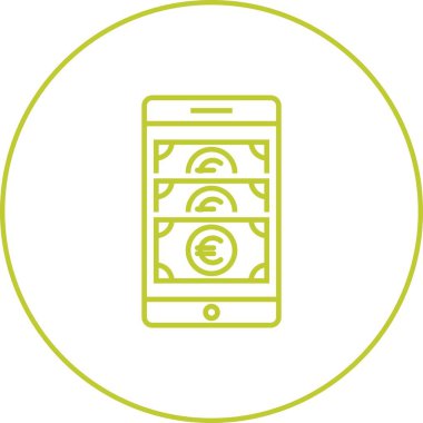 Güzel Online işlem vektör satırı simgesi