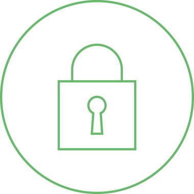 Güzel Kilit vektör satırı simgesi