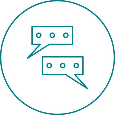 Güzel Konuşma vektör satırı simgesi