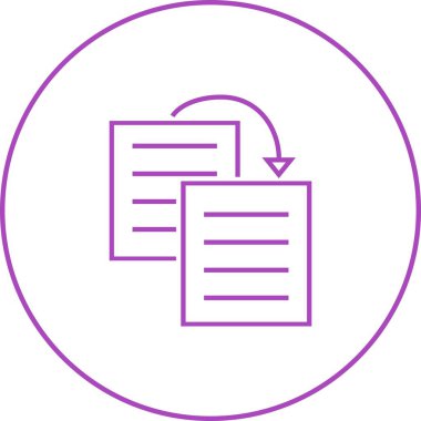 Güzel Yinelenen içerik vektör satırı simgesi