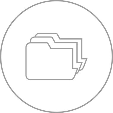 Güzel Klasörler vektör satırı simgesi