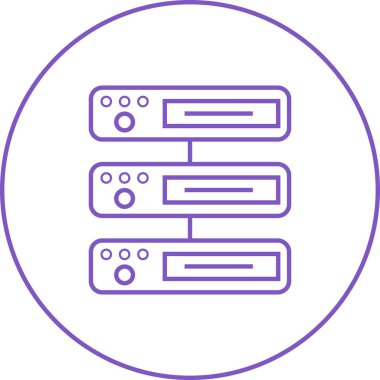 Güzel Veritabanı vektör satırı simgesi