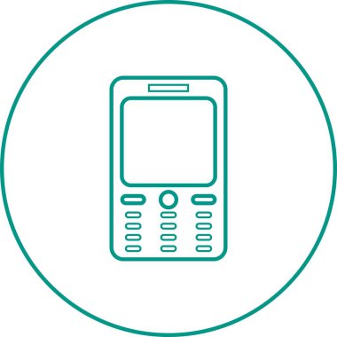 Güzel Telefon vektör hattı simgesi