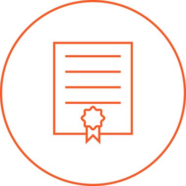 Güzel Diploma vektör satırı simgesi