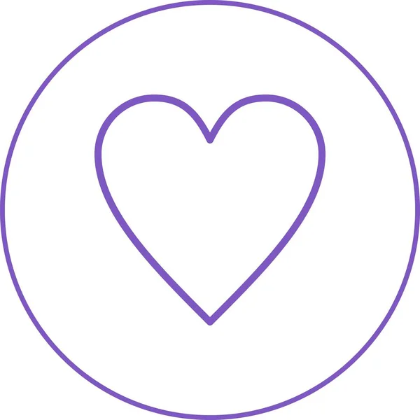 Beautiful Heart vector line icon — Stock Vector