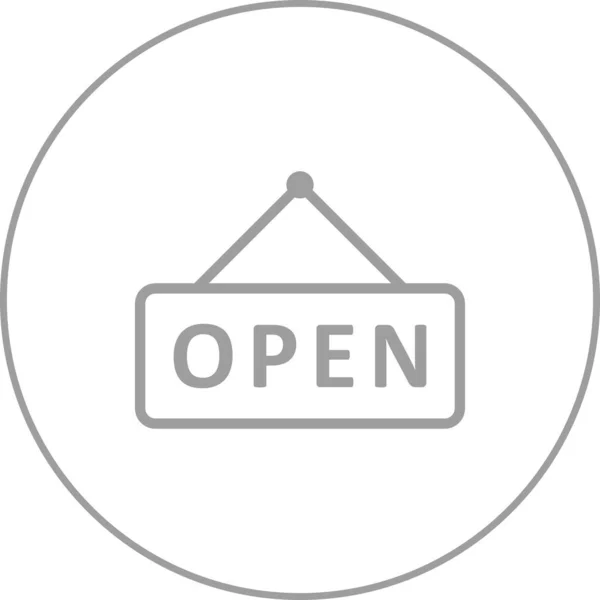 Mooi open tag vector lijn icoon — Stockvector