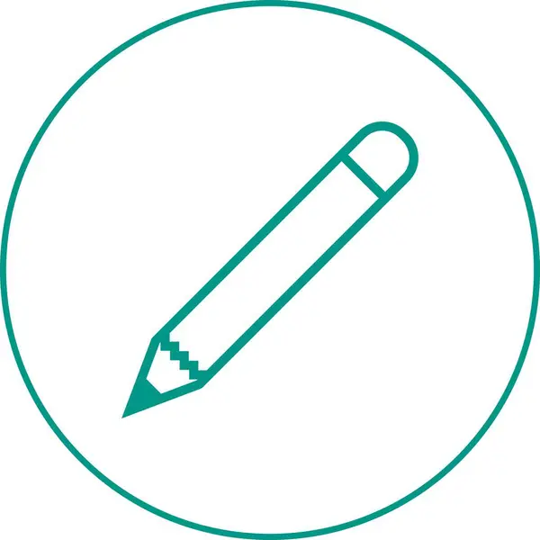 Hermoso icono de línea de vector de lápiz — Archivo Imágenes Vectoriales