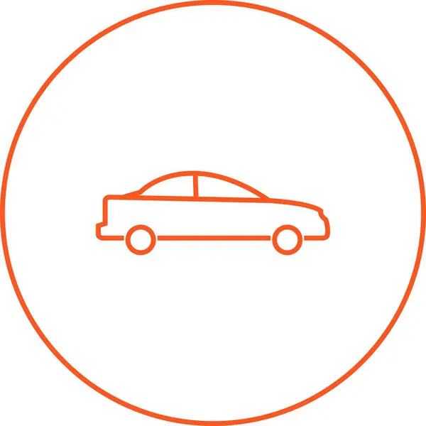 Hermoso icono de línea vectorial coche — Vector de stock