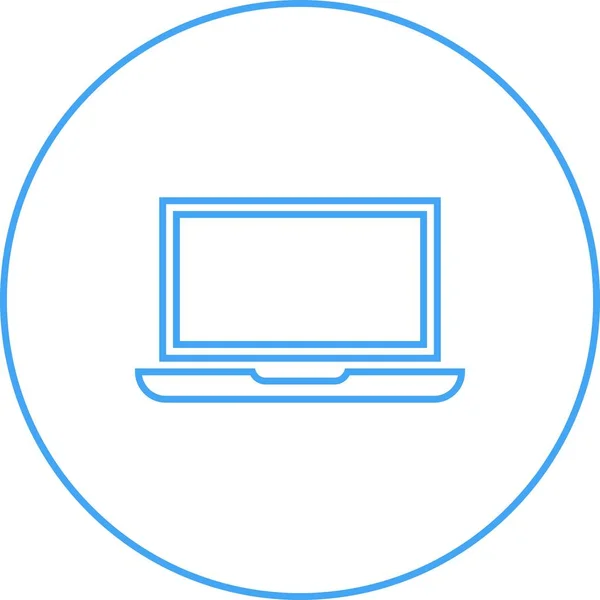 Belo ícone de linha vetorial Laptop — Vetor de Stock