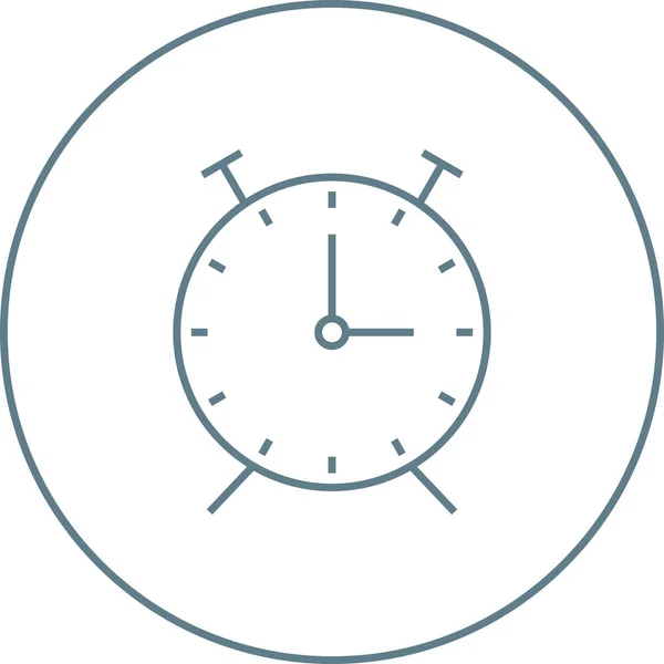 Символ векторной линии будильника — стоковый вектор