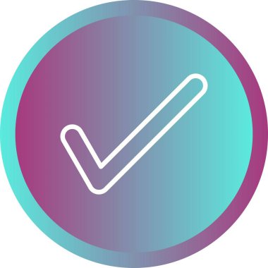 Güzel Tick vektör satırı simgesi