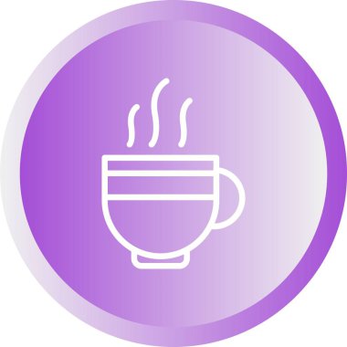 Güzel Sıcak çay vektör hattı simgesi