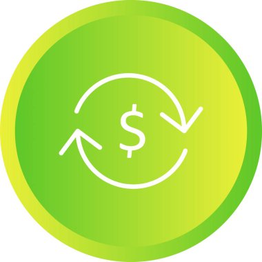 Güzel Para birimi ekstre vektör çizgisi simgesi