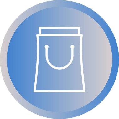 Güzel Alışveriş çantası vektör satırı simgesi