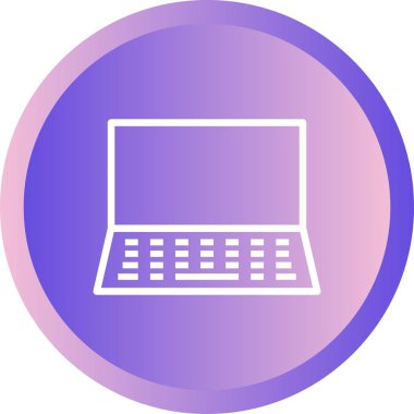 Güzel Laptop vektör satırı simgesi
