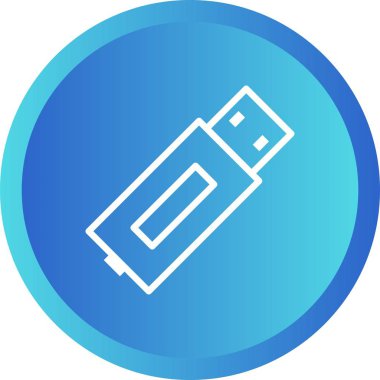Güzel Usb vektör satırı simgesi