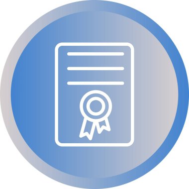 Güzel Diploma vektör satırı simgesi