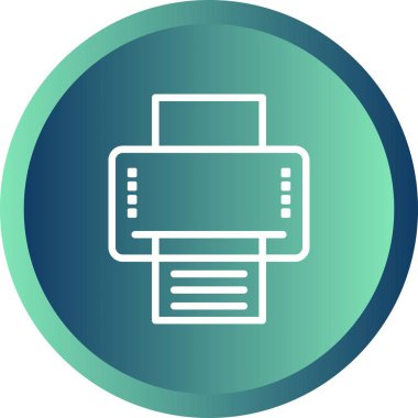 Güzel Yazıcı vektör satırı simgesi