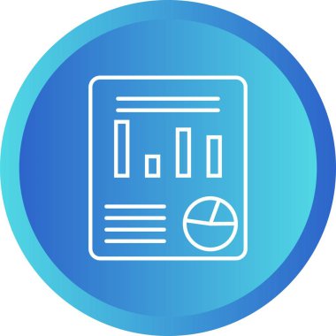 Güzel Grafik raporu vektör satırı simgesi