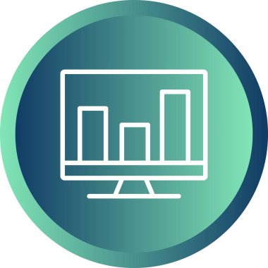 Güzel İş grafiği vektör satırı simgesi