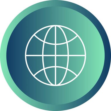 Güzel Dünya vektör satırı simgesi