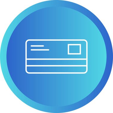 Güzel Atm kartı vektör satırı simgesi