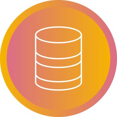 Güzel Veritabanı vektör satırı simgesi