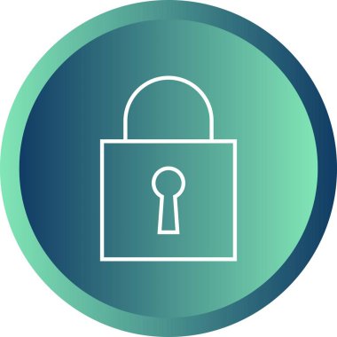 Güzel Kilit vektör satırı simgesi