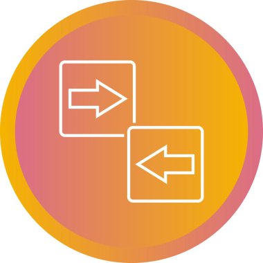 Beautiful Arrow yönvektör çizgi simgesi