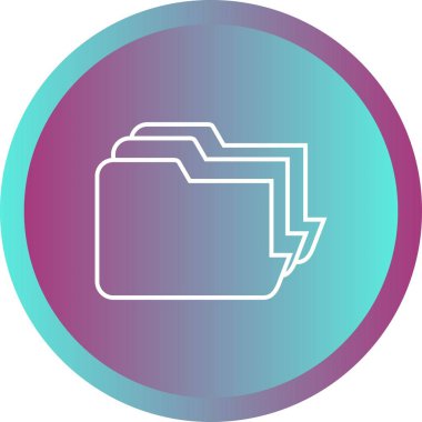 Güzel Klasörler vektör satırı simgesi