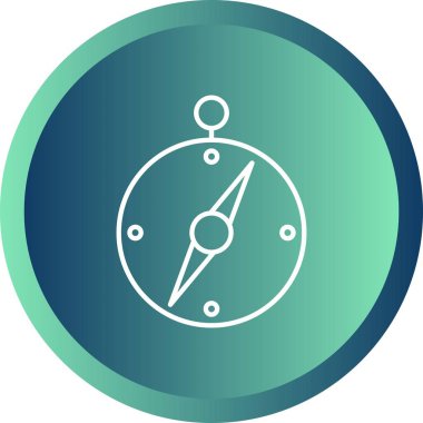 Güzel pusula vektör çizgisi simgesi