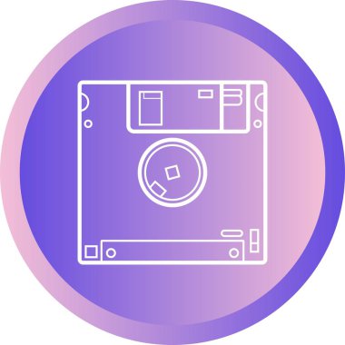 Güzel Disket vektör satırı simgesi