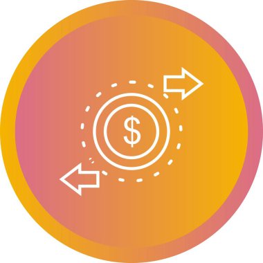 Güzel Döviz döviz vektör satırı simgesi