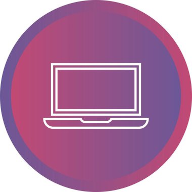 Güzel Laptop vektör satırı simgesi