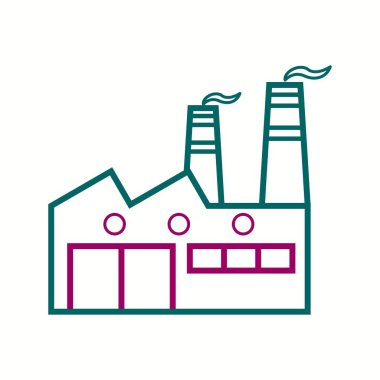 Güzel Fabrika vektör satırı simgesi