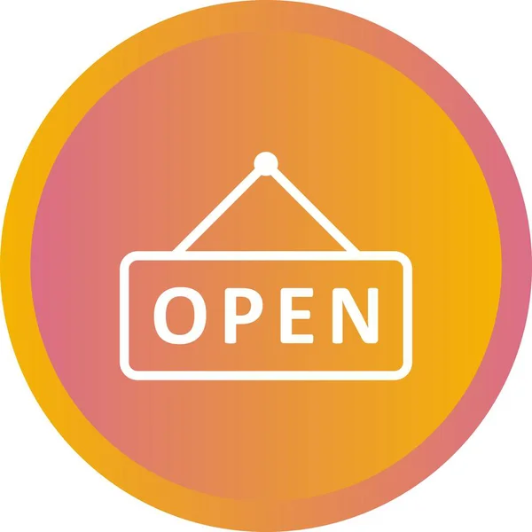 美しいオープンタグベクトルラインアイコン — ストックベクタ