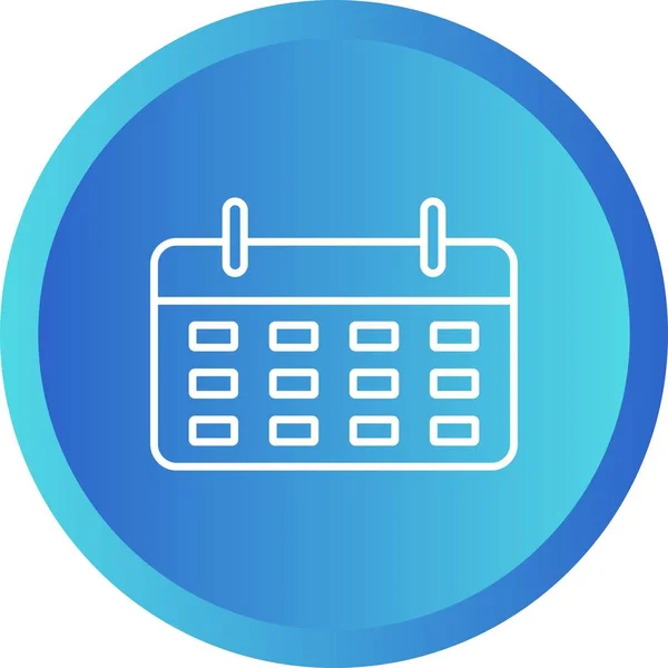 Prachtige kalender vector lijn icoon — Stockvector