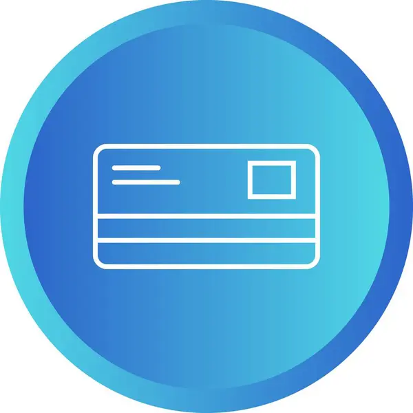 Hermoso icono de línea de vector de tarjeta ATM — Vector de stock