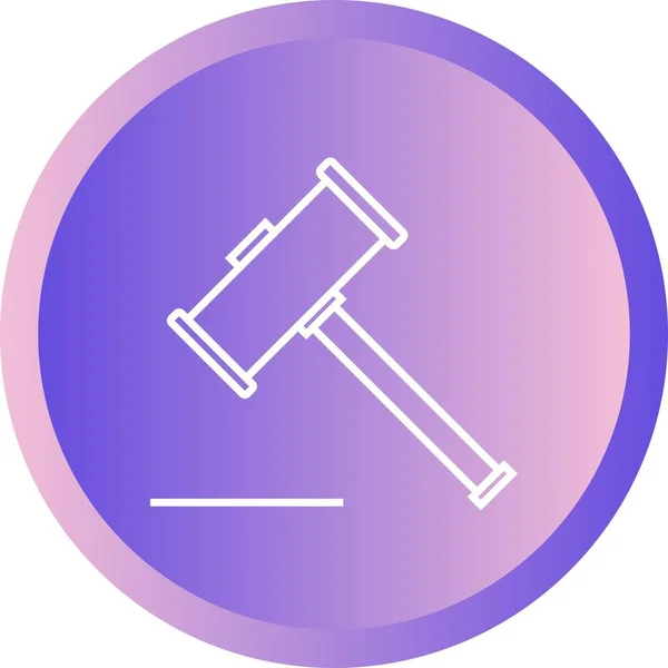 Beautiful Hammer vector line icon — Stock Vector