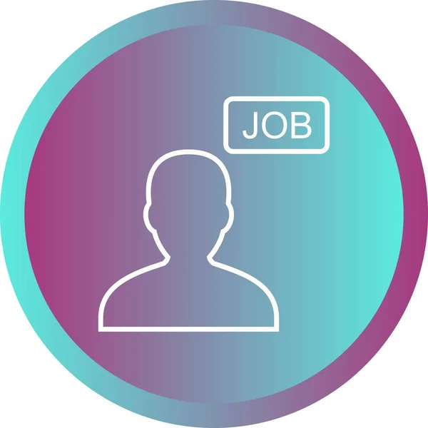 Hermoso icono de línea de vector Jobseeker — Vector de stock