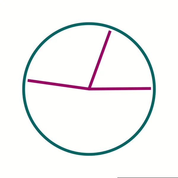 Piękna ikona linii wektor wykresu kołowego — Wektor stockowy