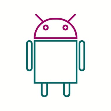 Güzel Android vektör hattı simgesi