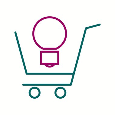 Güzel Sepet vektör satırı simgesi