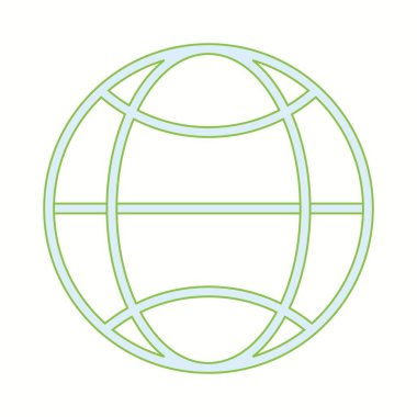 Güzel Dünya vektör satırı simgesi