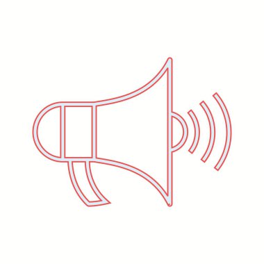 Güzel Megafon vektör hattı simgesi