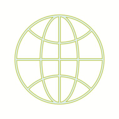 Güzel Dünya vektör satırı simgesi